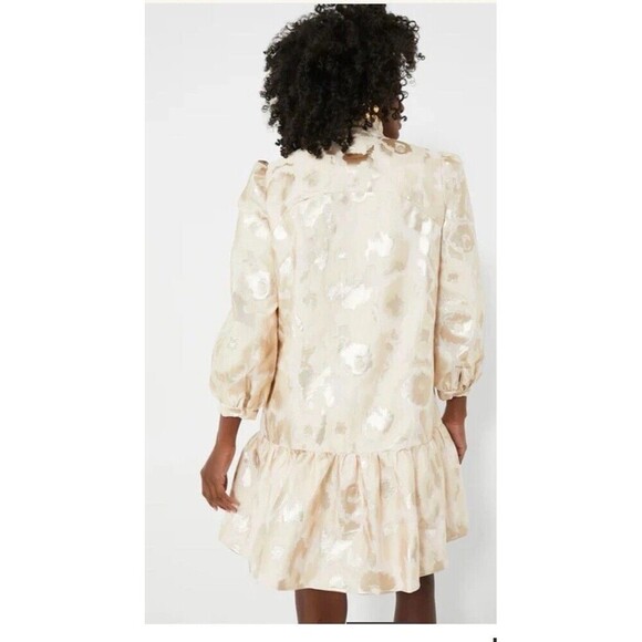 TUCKERNUCK Tan Fil Coupe Palmerston Dress Medium NEW Garden Floral Formal - Picture 3 of 14